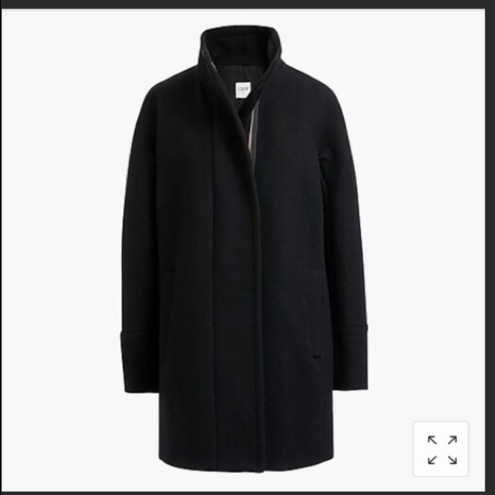 J. crew City coat black size 6